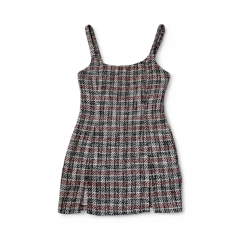 Stylish Plaid Mini Dress - Picture 3 of 10